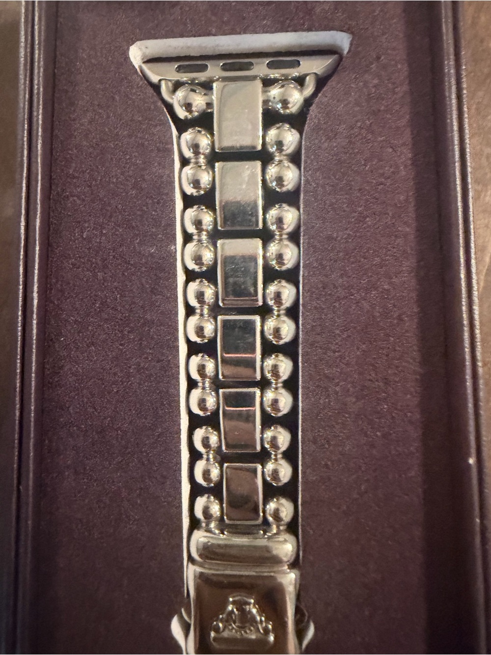 LAGOS Silver Link Bracelet Apple Watch Band - Picture 3 of 5
